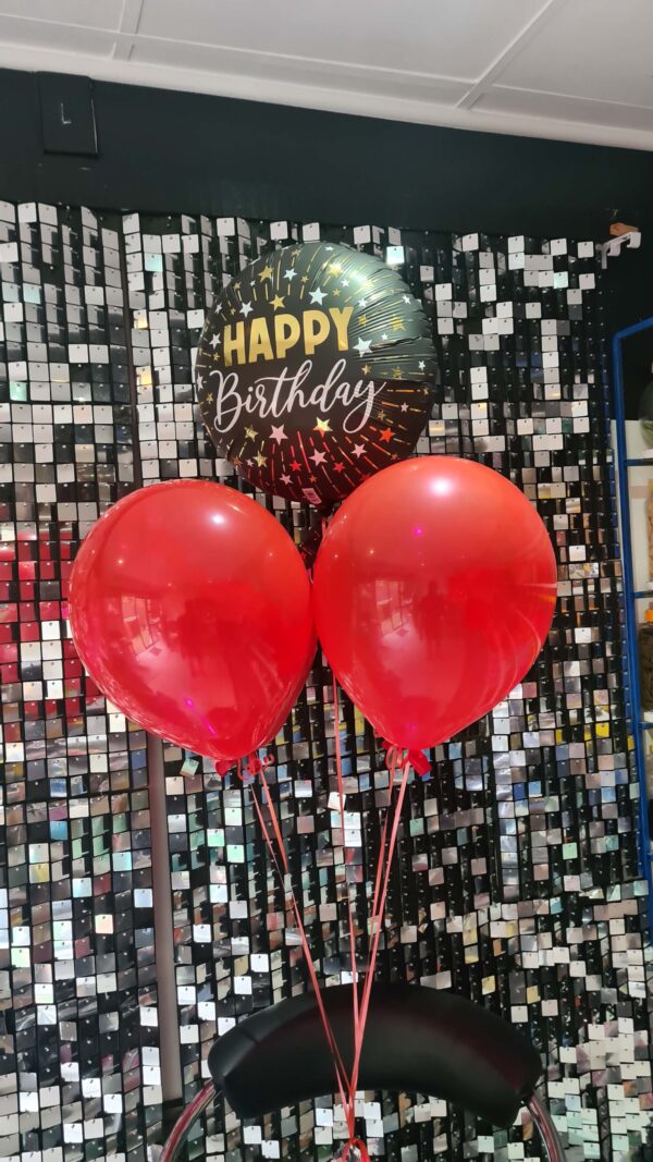 18" Foil HBD 3 Balloon Bouquet