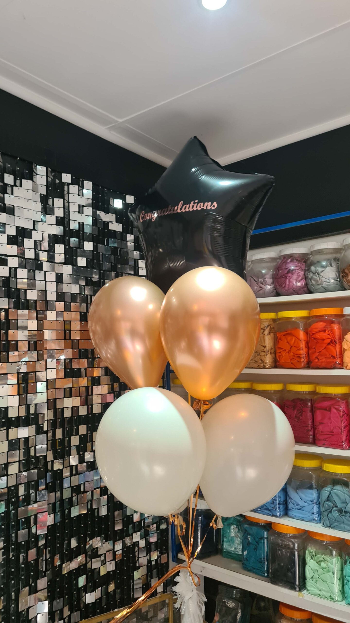 36" Bubble Personalised Balloon with HBD Foil Bouquet - Image 2